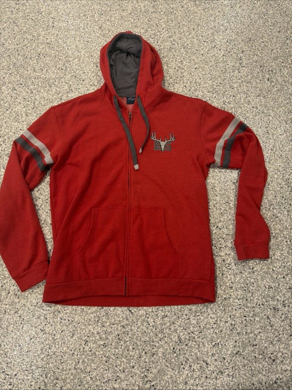 Blake Shelton Logo Hoodie Red Fleece Full Zip Men’s XLarge